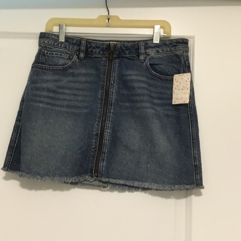 Free People Mini jean skirt